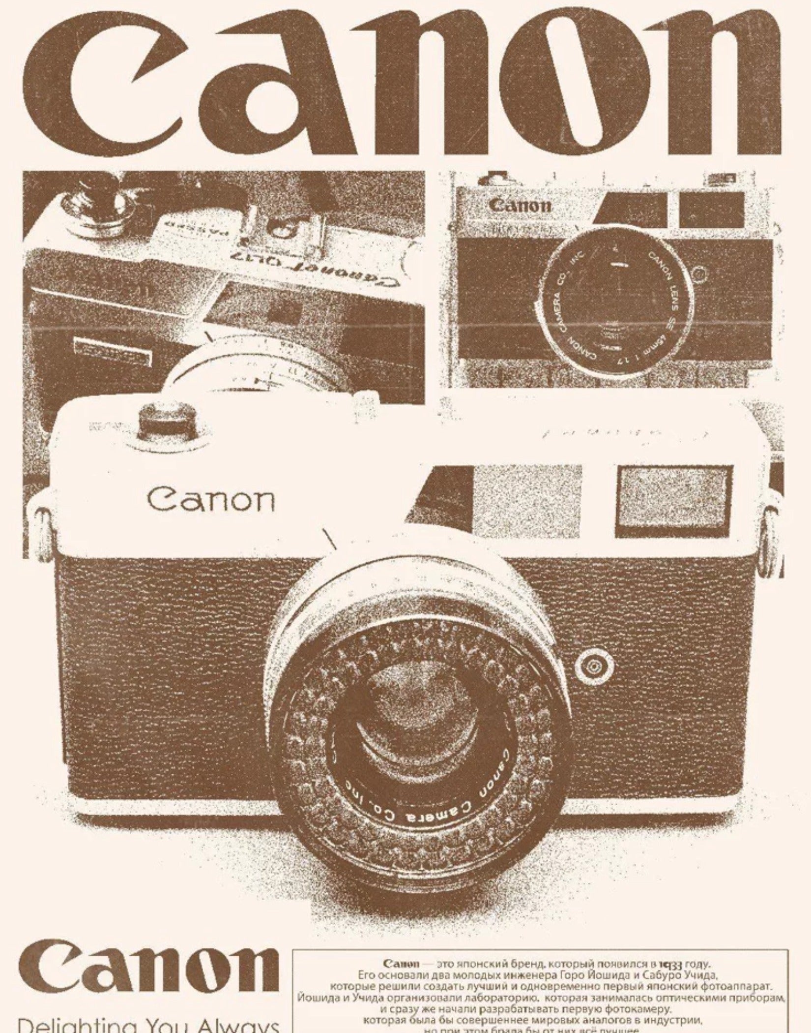 Vintage Canon Camera Abstract Poster