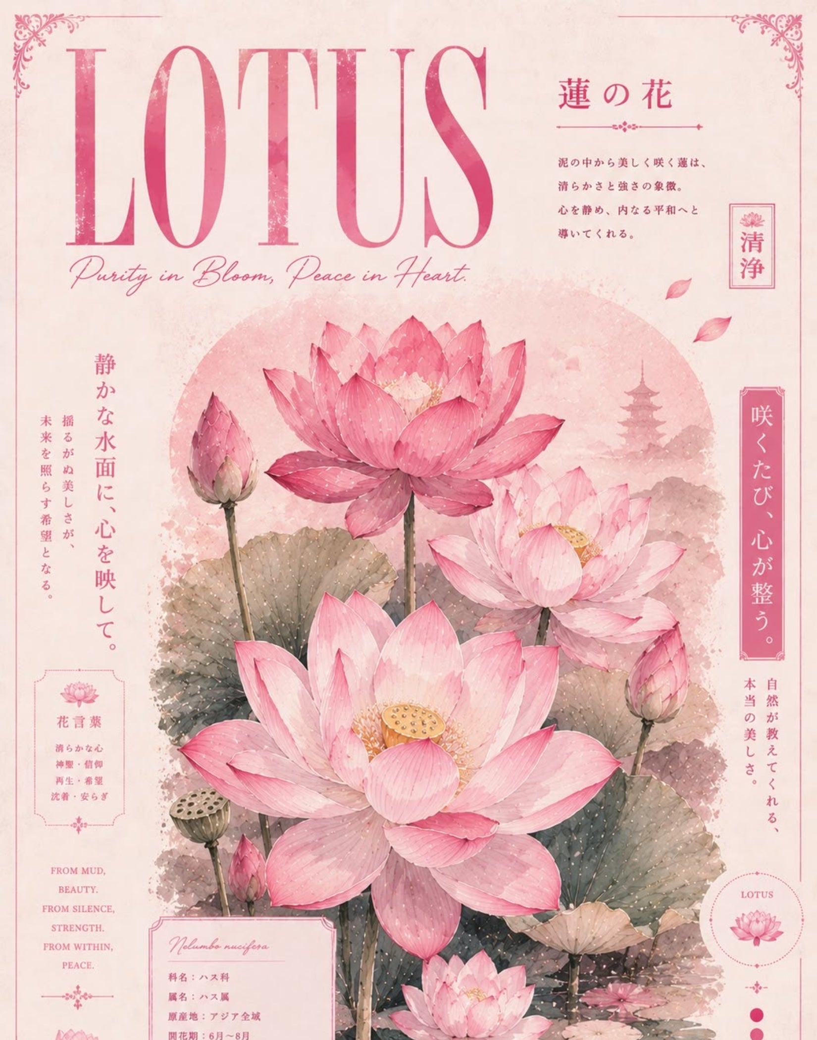 Cute Flower Poster Vintage