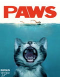 Funny 'Paws' Cat Poster