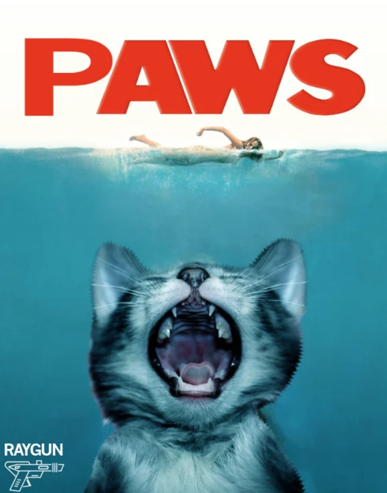 Funny 'Paws' Cat Poster