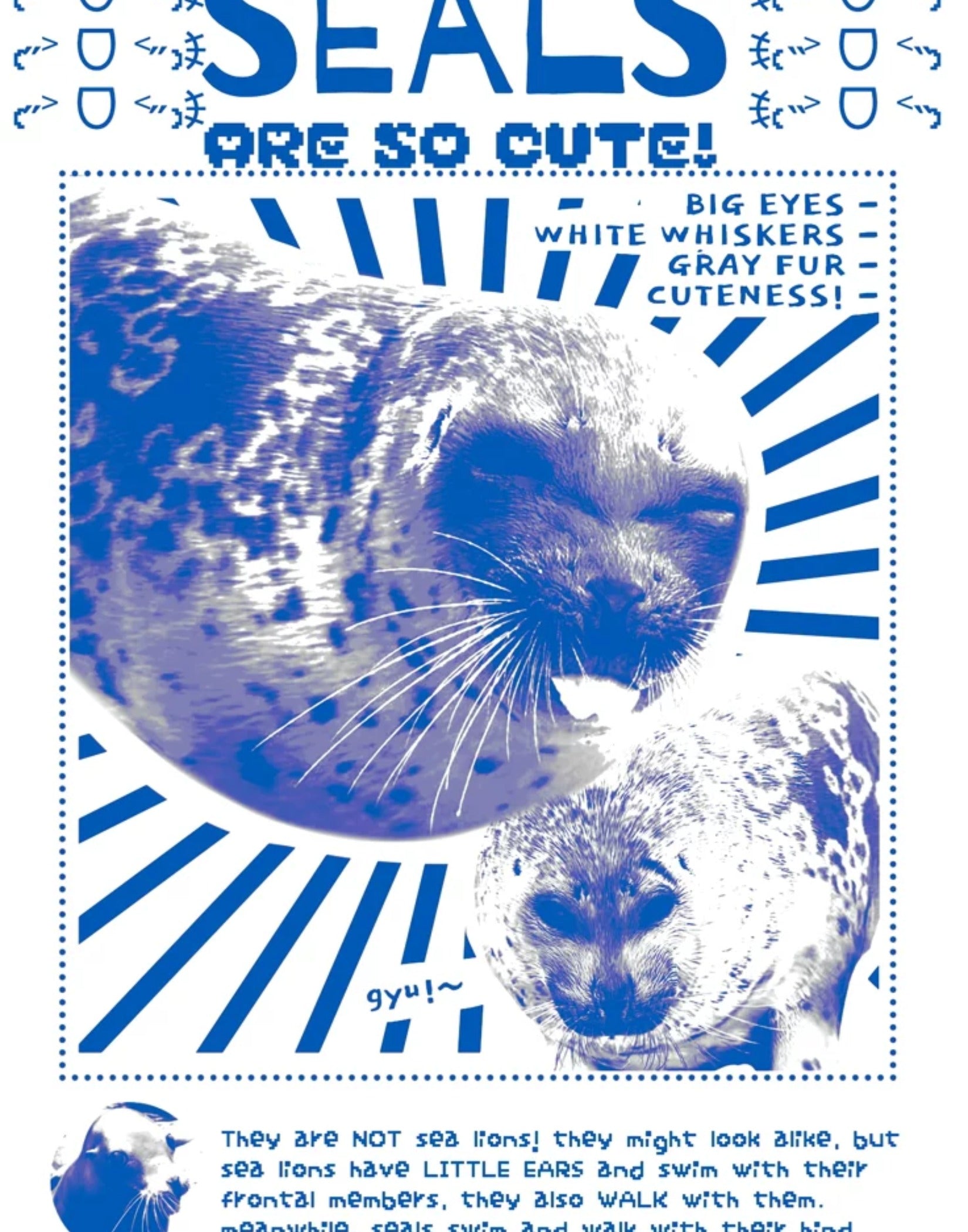 Cute Seal Abstract Poster